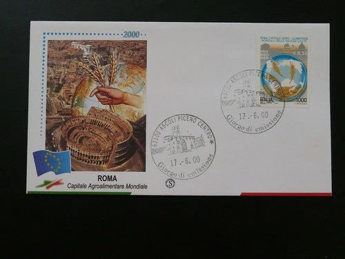 wheat cereal Roma city of food industry FDC Italy 2000