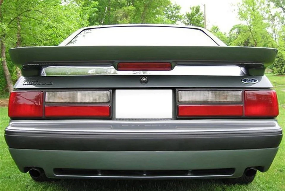 For Ford Mustang 83-93 Factory Saleen Style Fiberglass Rear Spoiler Unpainted - Image 2 of 3