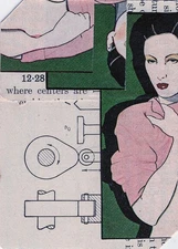 ACEO Mixed Media Collage Art 80s – Nora - OOAK Original Signed