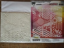 Carabelle Studio Art Printing Rubber Texture Gelli Press Vitrail 2 Ana Bondu NIP