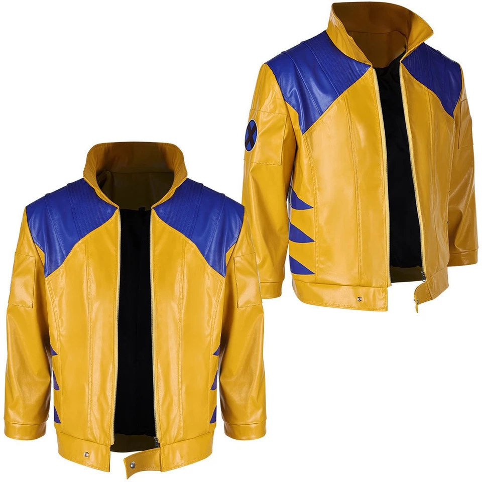 Logan Howlett Cosplay Uniforme Chaqueta Halloween Abrigo Amarillo Hombres Disfraz de Superhéroe Foto 3 de 4