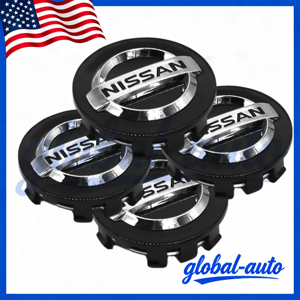 4PCS SET Wheel Center Cap 54mm For 40343 AU51A Black Chrome Easy to Install Foto 4 de 4