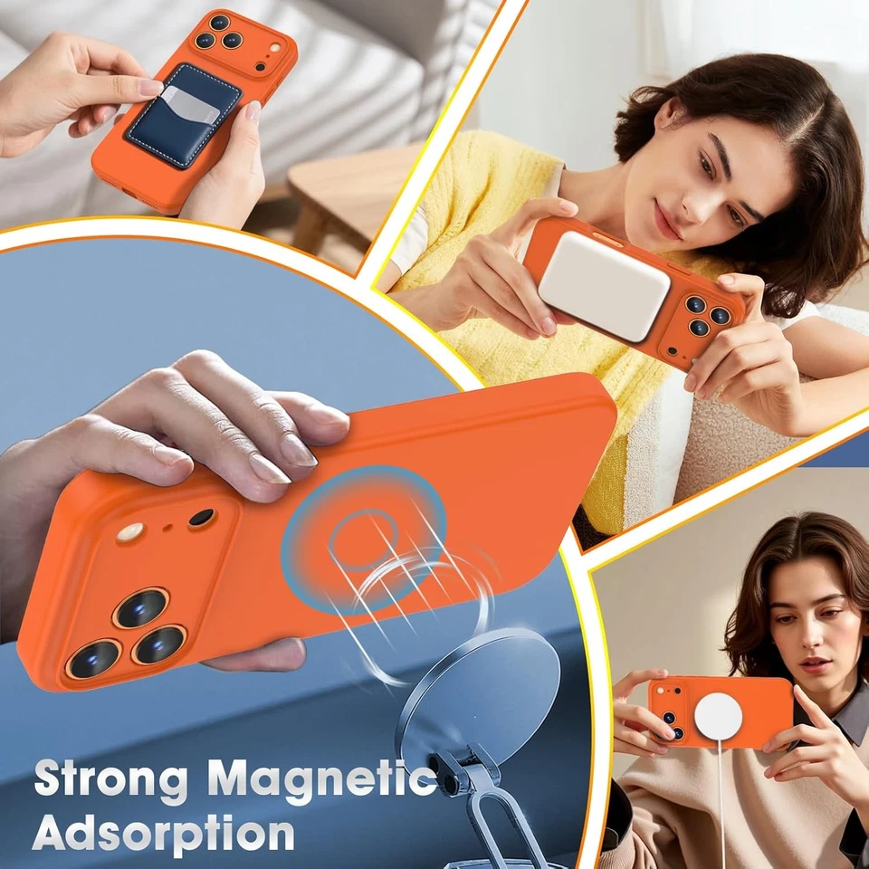 Funda protectora magnética de silicona líquida para iPhone 17 Pro a prueba de golpes Foto 4 de 4