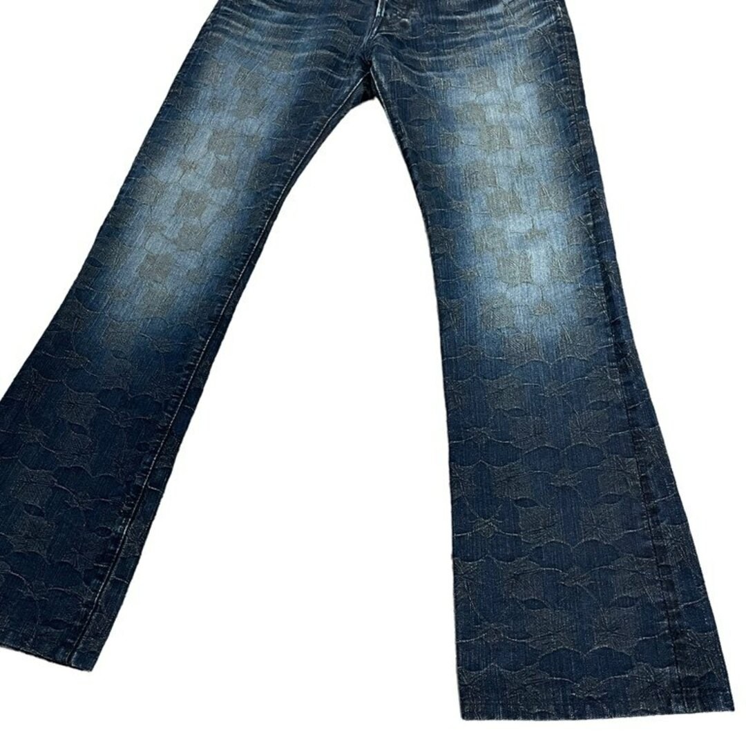 ISSEY MIYAKE 06AW Flower Jacquard Denim Pants Jeans Embroidery