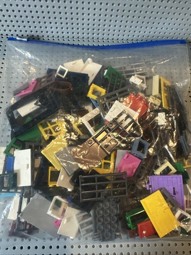 LEGO Castle Doors Bulk Lot Pirate MOC Gate Brown Black Gray Gold City Building - Foto 21 di 21