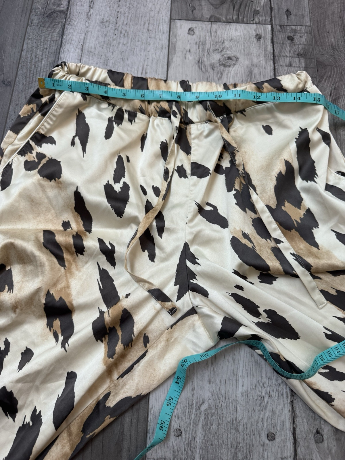 Express Satin Leopard Sleep Set Medium Cropped An… - image 7