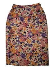    Vintage Floral Skirt   Size S 4-6   Made in Taiwan   80s/90s