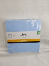 Mainstays Microfiber 4 pc Sheet Set Queen light blue