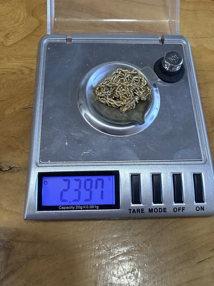 Ma 14K Yellow Gold Rope Chain Necklace 2.397g Michael Anthony 18 ...