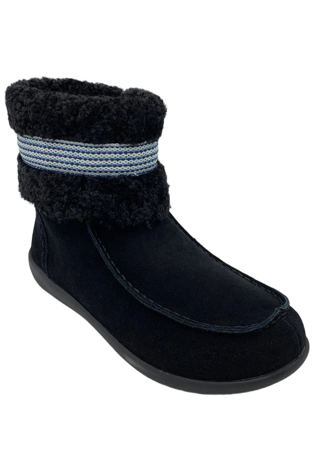 Revitalign Women's Orthotic Cozy Cuff Boots Siesta Frosty Black