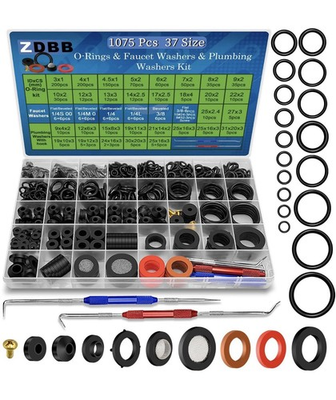 #ad #ad 1075 Pcs Plumbing Washer Assortment Kit for Faucet Hose Bib Spigot Repair $29.38