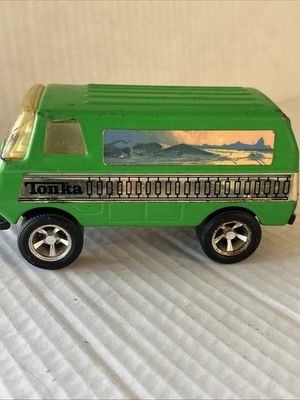 Vintage Tonka 1978 Pressed Steel Green Boogie ￼Van Scenic View Mural 55450