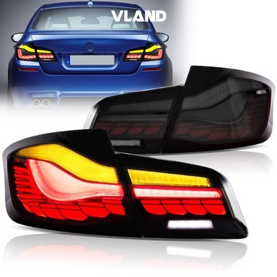 VLAND Smoked LED Tail Lights For 2011-2016 BMW 5-Series F10 F18 M5 W/Animation