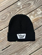 Black ShredDelish Shaka Patch Acrylic Cuff  Beanie