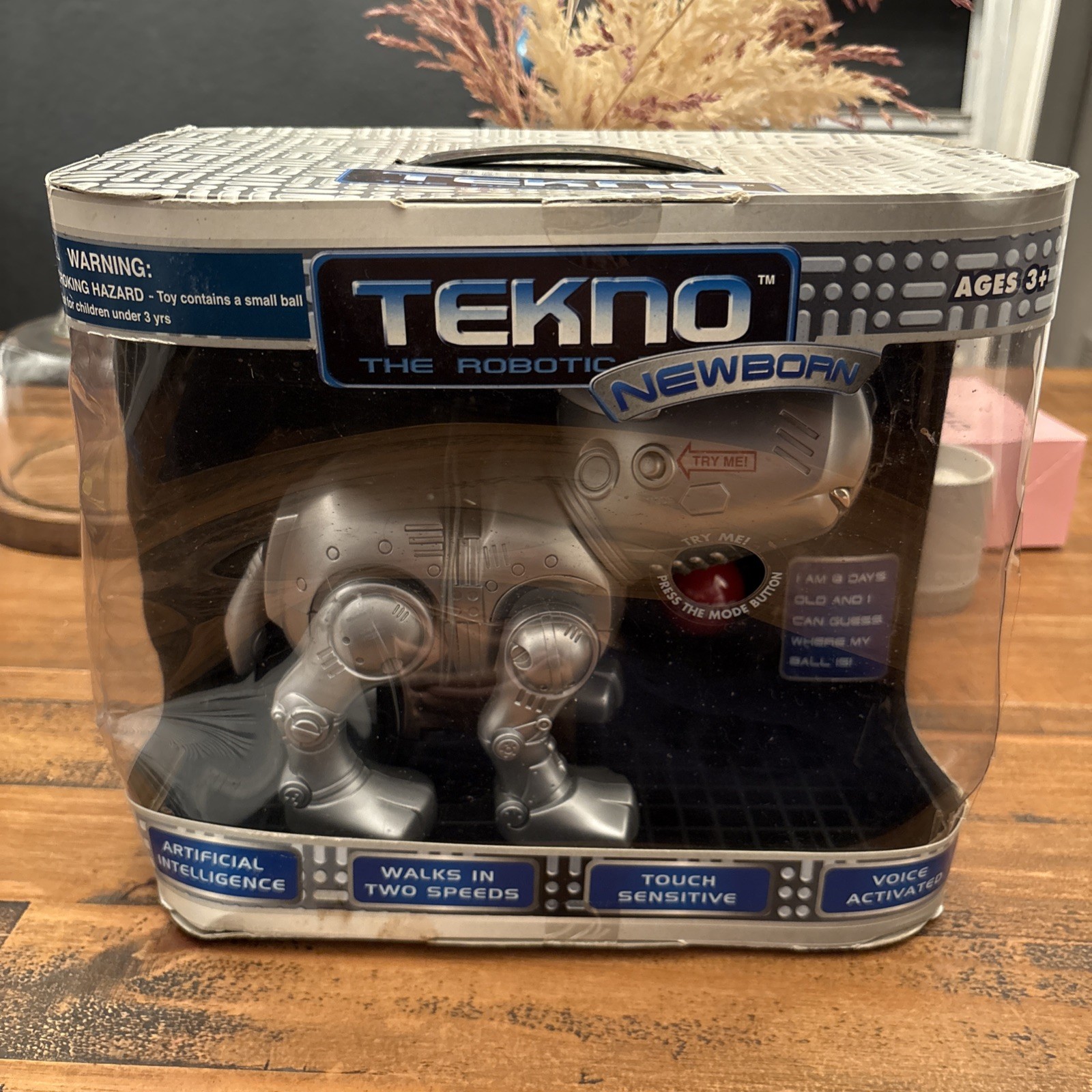 Tekno The Robotic Newborn Puppy Dog Electronic Robotic Pet Voice Activated- NIB