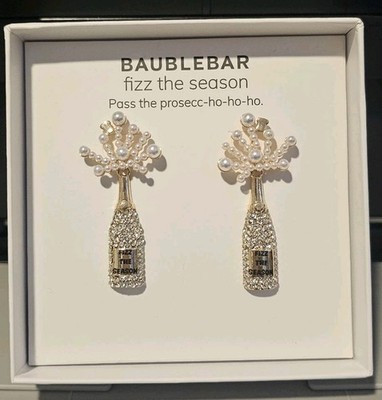 Baublebar Prosecco Christmas New Year's Earrings ''Fizz The Season''