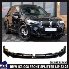 FÜR BMW IX3 G08 FRONTSTOßSTANGE SPLITTER LIPPE DIFFUSOR ABS GLANZ SCHWARZ 2022-2025
