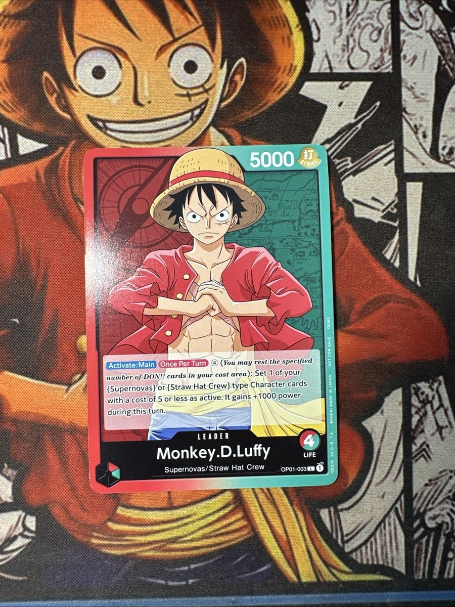 Pre-Errata Monkey.D.Luffy (003) OP01-003 One Piece Demo Deck Card Leader