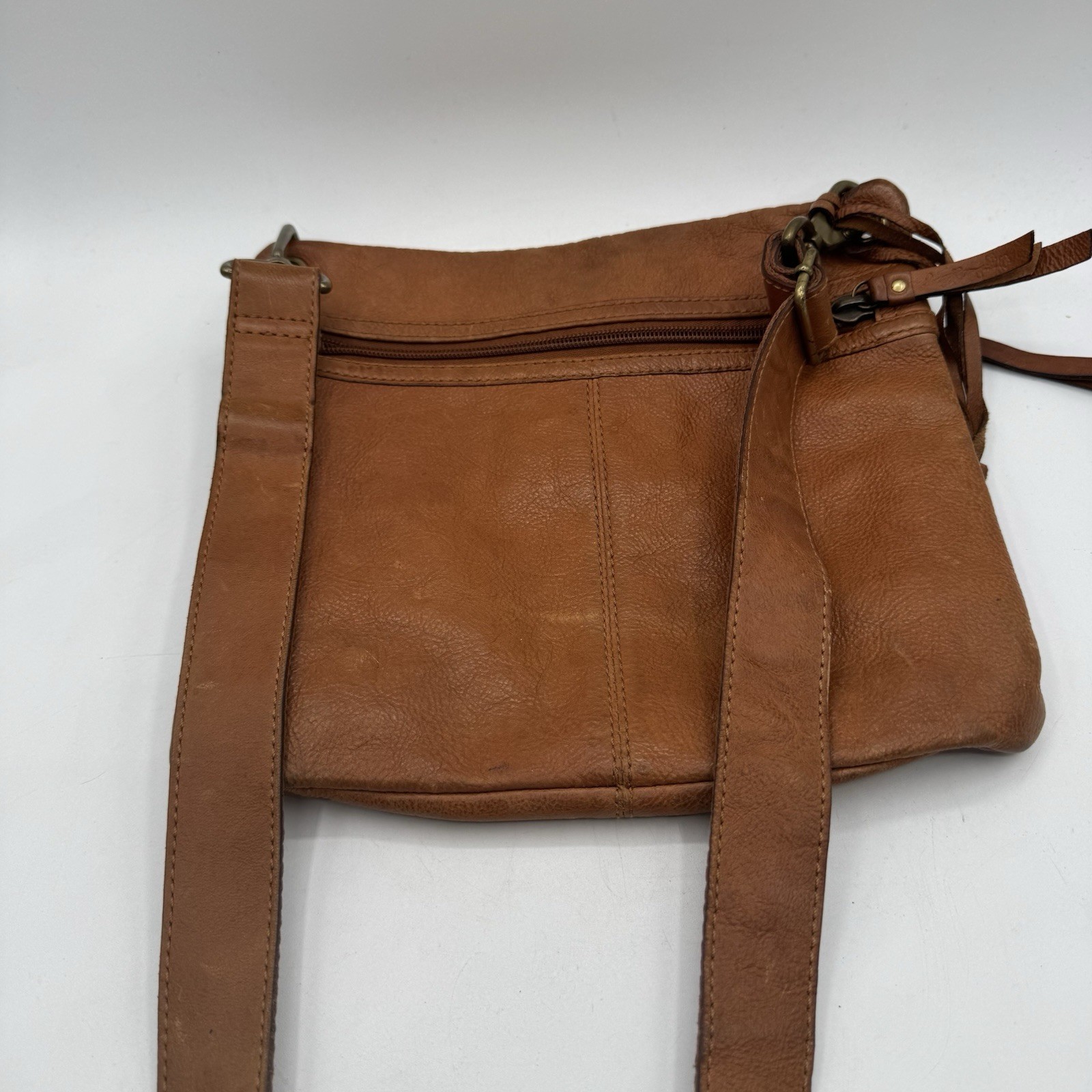 Fossil Key Multicolor Patchwork Leather Suede Poc… - image 11