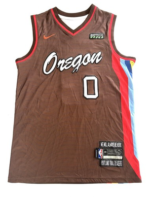 #ad Damian Lillard Jersey Nike Swingman Portland Trailblazers Medium 48 Brown Oregon $59.95