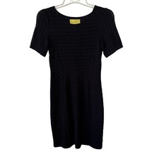Maeve Anthropologie texture sheath dress black size XS