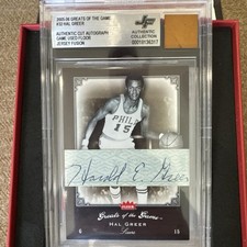 Jersey Fusion Legendary Hal Greer Autograph & NBA Floor Relic BGS Authentic Coll