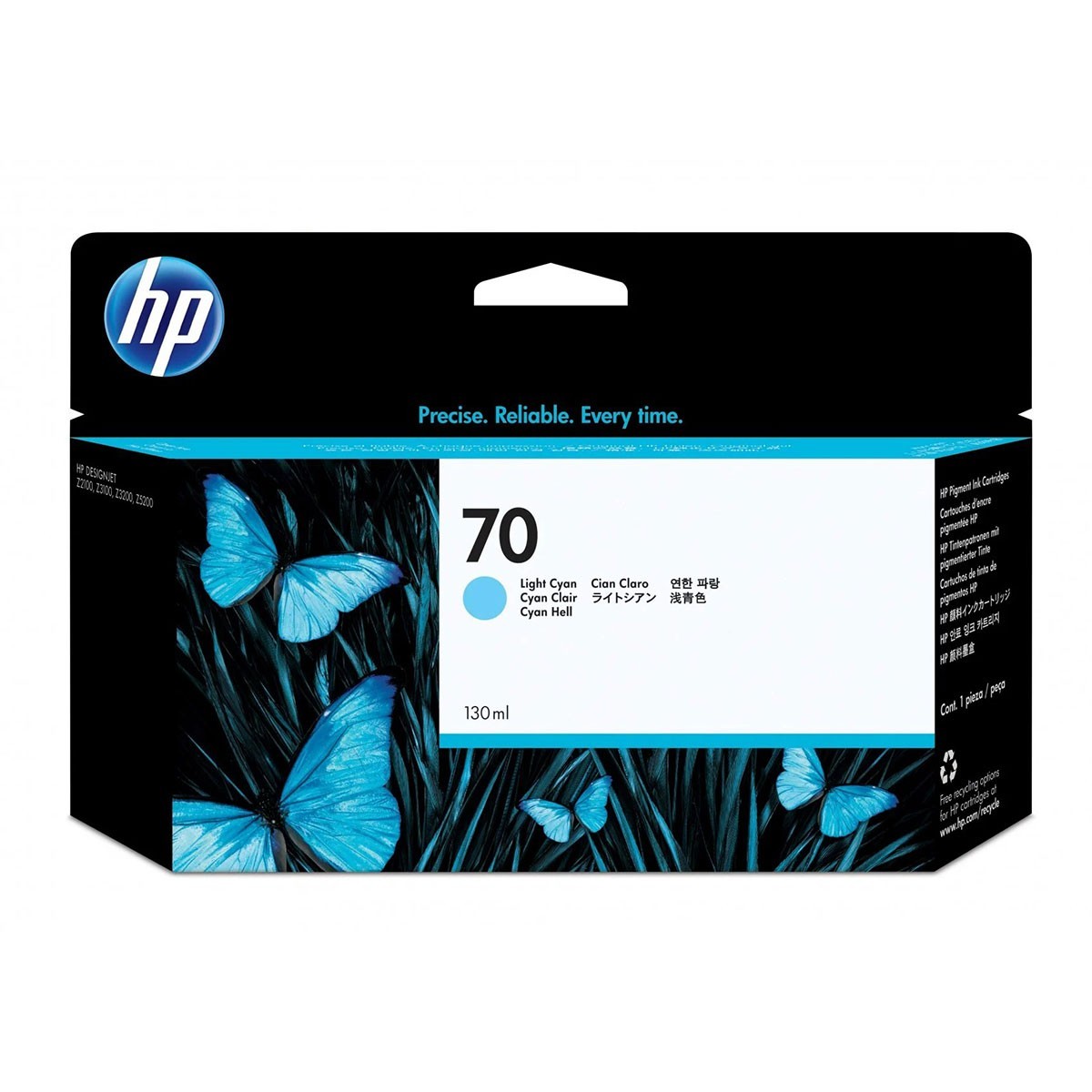 Cartouche d'encre cyan clair HP 70 C9390A pour éliminer l'effet de grain sur vos posters