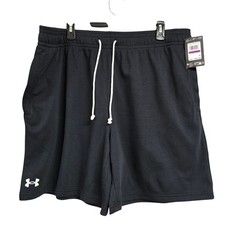 Under Armour Rival Terry 8 Short Black Pockets Elastic Waist Men's Size 2XL NWT