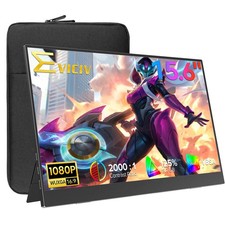 Eviciv 15.6" Portable Monitor 1080P Lightweight Display For Business Travel Game