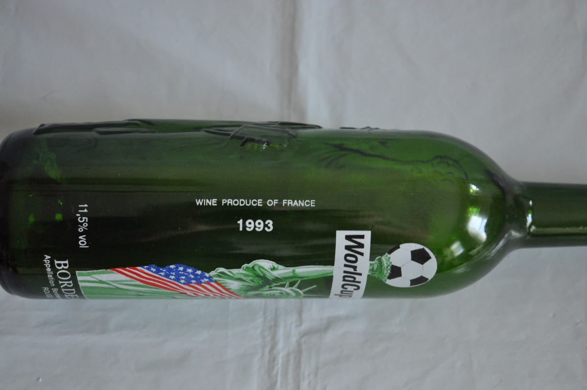 1994 FIFA World Cup USA Liberty Empty Wine Bottle with Cork