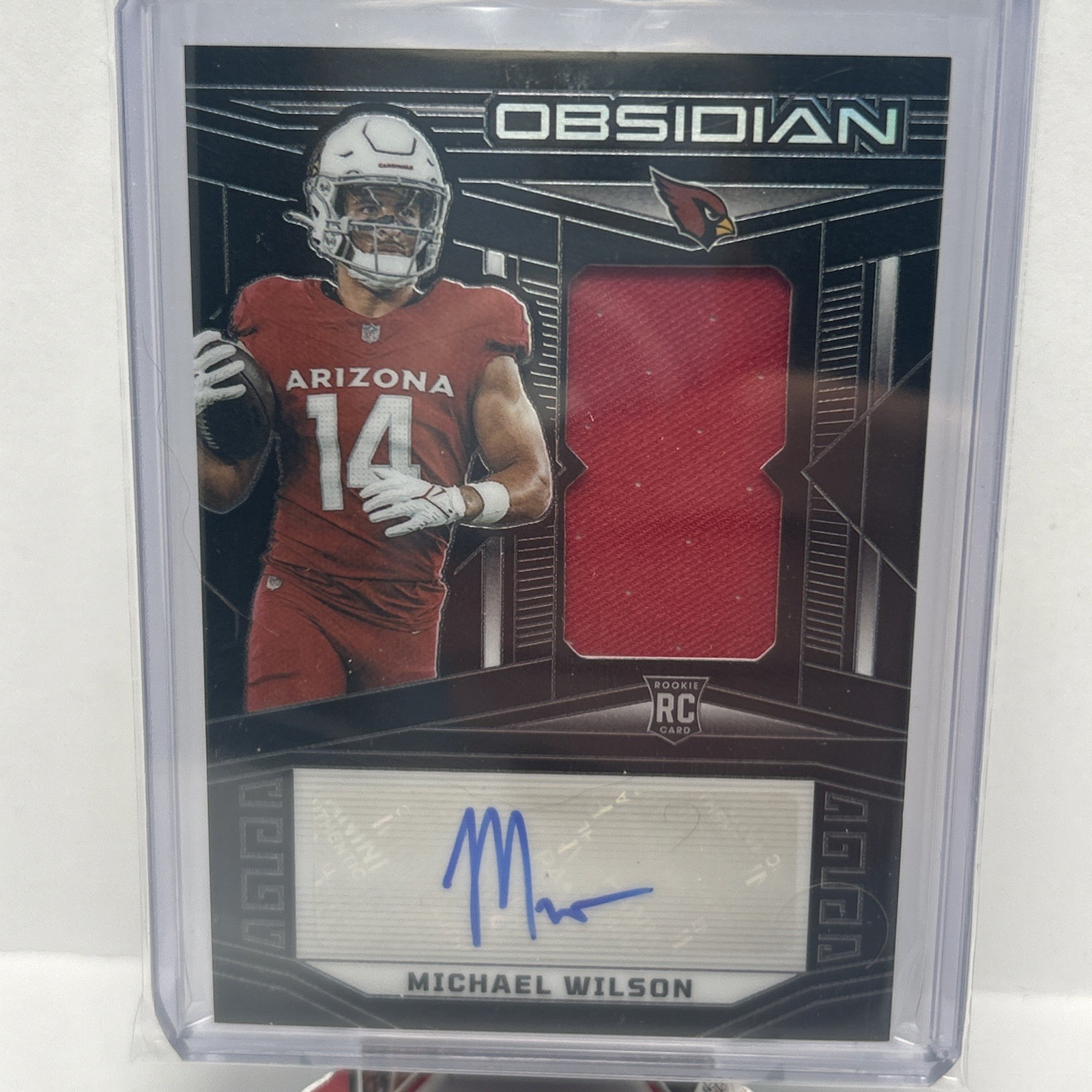 2023 Panini Obsidian Rookie Jersey Autographs Michael Wilson #242 /199 Auto RC