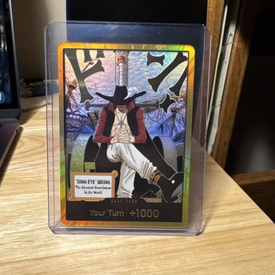 Dracule Mihawk OP14 Gold Don!! Azure Sea's Seven One Piece Card