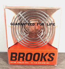 Brooks 35mm film developing reel 36 exposures Stainless Steel NOS