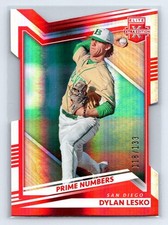 Dylan Lesko 2022 Panini Elite Extra Edition Prime Numbers B Die Cut SN #/133 #15