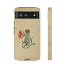 Vintage Floral Glass Tube Phone Case (iPhone, Samsung, Pixel)