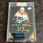 2019-20 Upper Deck Clear Cut Black Amber Rookie Auto Joel Farabee Flyers