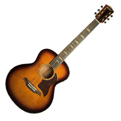 Bromo BAN8E VS Danali Series Mini Jumbo Elektroakustische Gitarre, Vintage Sunburs