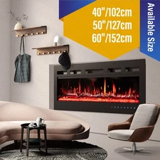 40 to 60 inch Electric Fireplace Wall Insert Recessed Standing Ultra-thin Heater