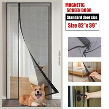 Mosquito Mesh Magnetic Screen Door Heavy Duty Anti Bugs Fly Curtain Hands-Free