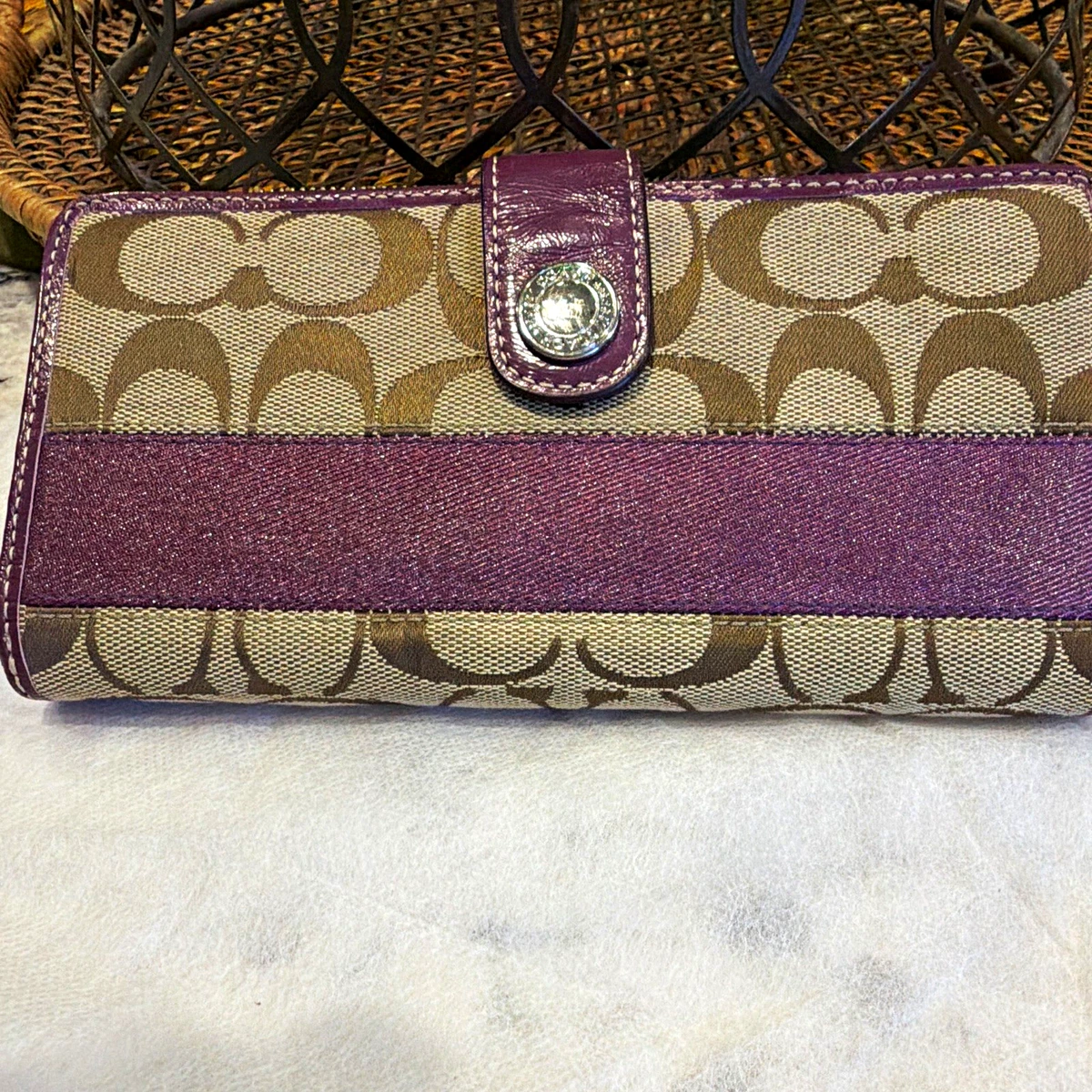 25+ coach signature purple wallet for sale | Updated Oct 2026
