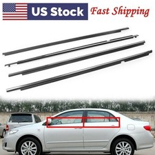 4pcs Outside Window Weatherstrip Moulding Seal Belt For Toyota Corolla 2009-2012