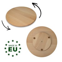 Xl Drehteller Aus Buche Ø 35 Cm – Servierplatte Drehplatte Drehbar Massiv Holz