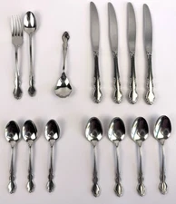 Oneida Dover Cube Heirloom Stainless Steel Flatware Mixed Lot of 14 pcs￼