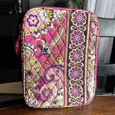 Vera Bradley TABLET SLEEVE Zip Pink Purple Paisley BAG Case Cover 8  x 10  