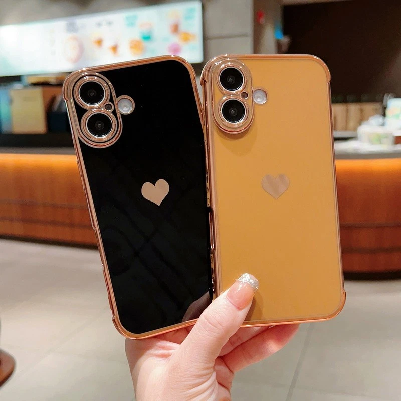 Case For iPhone 17 16 15 14 13 Pro Max 12 11 XS XR Glitter Heart TPU Soft Cover - Image 3 of 4