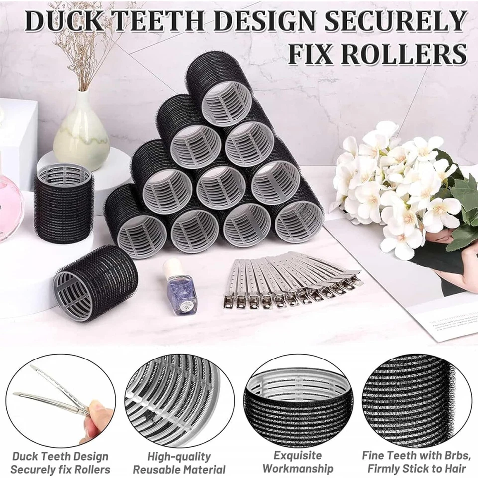 24x Lockenwickler Set, Selbsthaftend Hair Rollers,für lange mittlere kleine Haar - Bild 3 von 4