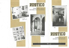 1970'S RUSTICO LOOKS LIKE OLD RUSTIC CEMENT OR PLASTER ADVERTISING DOCUMENT