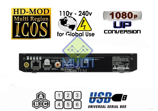 Sony S6700 Region Free DVD & BD ZONE ABC Blu-Ray Disc Player 4K Upscale 3D WIFI - Image 3 of 4