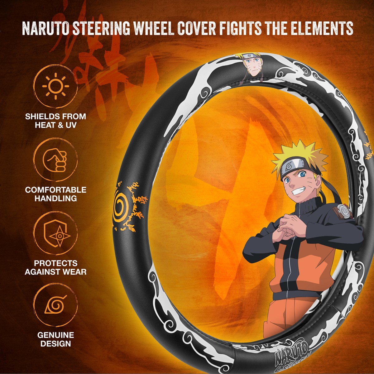 Official Naruto Shippuden Steering Wheel Cover - Kirigakure (14.5