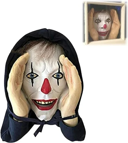 Gruseliger Peeper Freak Halloween Deko Clown Indoor und Outdoor Fensterbehang - Bild 8 von 16